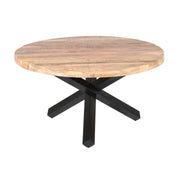 GHomeUK Wooden Natural Tripod Dining Table with Metal Base